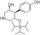 structure of CAS# 873945-31-4, (3R,4R,5S)-4-(4-羟基苯基)-5-(三异丙基硅氧基)-3-哌啶醇
