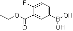 structure of CAS# 874219-36-0, [3-(Ethoxycarbonyl)-4-fluorophenyl]boronic acid