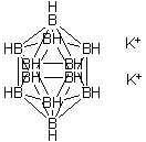 structure of CAS# 874881-81-9, 十二氢化闭合型十二硼酸钾