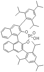 structure of CAS# 874948-63-7, (11bS)-4-羟基-2,6-二[2,4,6-三(异丙基)苯基]-二萘并[2,1-d:1',2'-f][1,3,2]二氧杂磷杂卓 4-氧化物