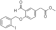 CAS 登录号：875050-49-0, [3-甲酰基-4-(2-碘苄氧基)苯基]乙酸甲酯