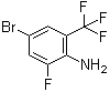 structure of CAS# 875664-46-3, 4-溴-2-氟-6-(三氟甲基)苯胺