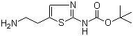 structure of CAS# 875798-81-5, tert-Butyl 5-(2-aminoethyl)thiazol-2-ylcarbamate