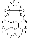 CAS # 877119-10-3, Musk xylene-d<sub>15</sub>, 1-[1,1-Di(methyl-d<sub>3</sub>)ethyl-2,2,2-d<sub>3</sub>]-3,5-di(methyl-d<sub>3</sub>)-2,4,6-trinitrobenzene