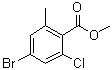 structure of CAS# 877149-10-5, Methyl 4-bromo-2-chloro-6-methylbenzoate