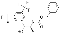 structure of CAS# 877384-16-2, [(1S,2R)-2-[3,5-Bis(trifluoromethyl)phenyl]-2-hydroxy-1-methylethyl]carbamic acid phenylmethyl ester
