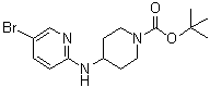 CAS 登录号：877399-24-1, 4-[(5-溴吡啶-2-基)氨基]哌啶-1-羧酸叔丁酯