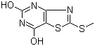 structure of CAS# 87789-29-5, 2-(甲硫基)噻唑并[4,5-d]嘧啶-5,7-二醇