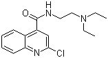 structure of CAS# 87864-14-0, N-(2-(二乙基)胺乙基)-2-氯-4-喹啉甲酰胺