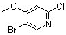 structure of CAS# 880870-13-3, 5-溴-2-氯-4-甲氧基吡啶