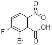 structure of CAS# 881415-27-6, 2-溴-3-氟-6-硝基苯甲酸