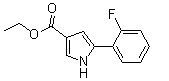 structure of CAS# 881674-06-2, 5-(2-氟苯基)-1H-吡咯-3-羧酸乙酯
