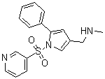 structure of CAS# 881732-90-7, N-甲基-5-苯基-1-(3-吡啶基磺酰基)-1H-吡咯-3-甲胺