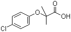 structure of CAS# 882-09-7, 2-(4-Chlorophenoxy)-2-methylpropionic acid
