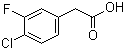 structure of CAS# 883500-51-4, 4-Chloro-3-fluorobenzeneacetic acid