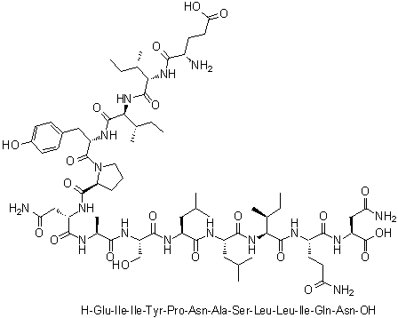 CAS 登录号：883561-80-6, L-alpha-谷氨酰-L-异亮氨酰-L-异亮氨酰-L-酪氨酰-L-脯氨酰-L-天冬氨酰胺酰-L-丙氨酰-L-丝氨酰-L-亮氨酰-L-亮氨酰-L-异亮氨酰-L-谷氨酰胺酰-L-天冬酰胺