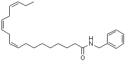 structure of CAS# 883715-18-2, (9Z,12Z,15Z)-N-(Phenylmethyl)-9,12,15-octadecatrienamide