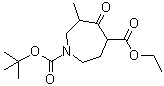 structure of CAS# 884487-29-0, 六氢-6-甲基-5-氧代-1H-氮杂卓-1,4-二甲酸 1-叔丁基 4-乙基酯