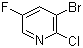 structure of CAS# 884494-36-4, 3-溴-2-氯-5-氟吡啶