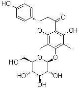 structure of CAS# 885044-12-2, (2S)-7-(beta-D-吡喃葡萄糖基氧基)-2,3-二氢-5-羟基-2-(4-羟基苯基)-6,8-二甲基-4H-1-苯并吡喃-4-酮