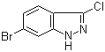 structure of CAS# 885271-78-3, 6-溴-3-氯-1H-吲唑