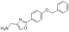 structure of CAS# 885273-44-9, (2-(4-(苄氧基)苯基)恶唑-4-基)甲胺