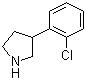 structure of CAS# 885277-67-8, 3-(2-氯苯基)吡咯烷