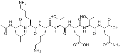CAS # 885340-08-9, TB500, (2S)-2-[[(2S,3R)-2-[[(2S)-2-[[(2S,3R)-2-[[(2S)-2-[[(2S)-2-[[(2S)-2-acetamido-4-methylpentanoyl]amino]-6-aminohexanoyl]amino]-6-aminohexanoyl]amino]-3-hydroxybutanoyl]amino]-4-carboxybutanoyl]amino]-3-hydroxybutanoyl]amino]-5-amino-5-oxopentanoic acid