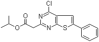 structure of CAS# 885460-48-0, 4-氯-6-苯基噻唑并[2,3-d]嘧啶-2-乙酸异丙酯