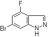 structure of CAS# 885520-23-0, 6-溴-4-氟-1H-吲唑