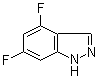 structure of CAS# 885520-26-3, 4,6-二氟-1H-吲唑