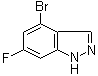 structure of CAS# 885520-35-4, 4-溴-6-氟-1H-吲唑
