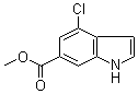 structure of CAS# 885522-78-1, 4-氯-1H-吲哚-6-羧酸甲酯