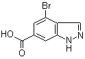 structure of CAS# 885523-43-3, 4-溴-1H-吲唑-6-羧酸