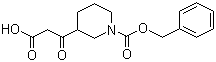 structure of CAS# 886362-40-9, beta-氧代-1-[(苯基甲氧基)羰基]-3-哌啶丙酸