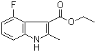 structure of CAS# 886362-68-1, 4-氟-2-甲基吲哚-3-甲酸乙酯