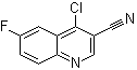 structure of CAS# 886362-73-8, 4-氯-6-氟-3-喹啉甲腈