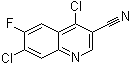structure of CAS# 886362-74-9, 4,7-二氯-6-氟-3-喹啉甲腈