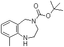 structure of CAS# 886364-23-4, 4-叔丁氧羰基-9-甲基-2,3,4,5-四氢-1H-苯并[e][1,4]二氮杂卓