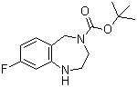 structure of CAS# 886364-28-9, 4-叔丁氧羰基-8-氟-2,3,4,5-四氢-1H-苯并[e][1,4]二氮杂卓