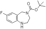 structure of CAS# 886364-36-9, 4-叔丁氧羰基-7-氟-2,3,4,5-四氢-1H-苯并[e][1,4]二氮杂卓