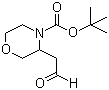 structure of CAS# 886365-55-5, 3-(2-Oxoethyl)-4-morpholinecarboxylic acid tert-butyl ester