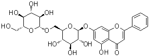 structure of CAS# 88640-89-5, 白杨素 7-O-beta-龙胆双糖苷