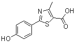 CAS 登录号：886501-78-6, 2-(4-羟基苯基)-4-甲基-5-噻唑羧酸
