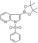 structure of CAS# 886547-94-0, 1-(Phenylsulfonyl)-7-azaindole-3-boronic acid pinacol ester