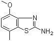 structure of CAS# 88686-30-0, 4-甲氧基-7-甲基苯并噻唑-2-胺