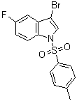 structure of CAS# 887338-48-9, 3-Bromo-5-fluoro-1-[(4-methylphenyl)sulfonyl]-1H-indole