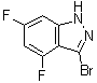 structure of CAS# 887567-78-4, 3-溴-4,6-二氟-1H-吲唑