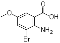 structure of CAS# 887577-86-8, 2-氨基-3-溴-5-甲氧基苯甲酸
