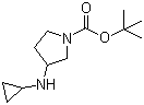 structure of CAS# 887587-25-9, tert-Butyl 3-(cyclopropylamino)pyrrolidine-1-carboxylate
